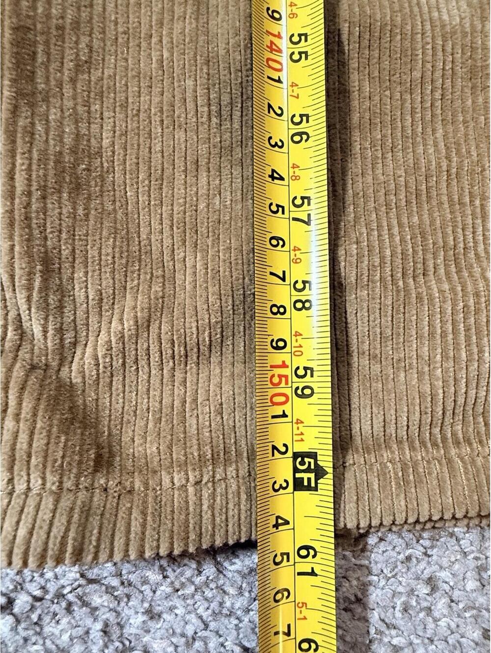 Levi’s Baggy Highwater Corduroy Overalls Ermine Tan Women's Size Large - Picture 9 of 12